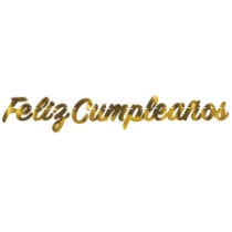 Gold Foil Feliz Cumpleanos Streamer