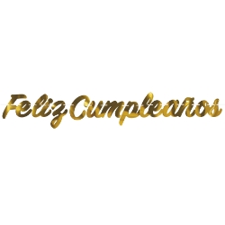 Gold Foil Feliz Cumpleanos Streamer