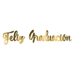 Gold Foil Feliz Graduación Streamer
