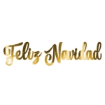 Gold Foil Feliz Navidad Streamer