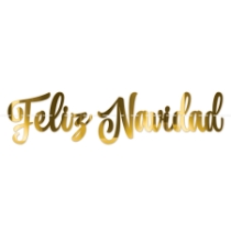 Gold Foil Feliz Navidad Streamer