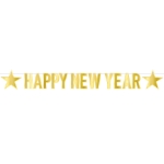 Gold Foil Happy New Year Streamer