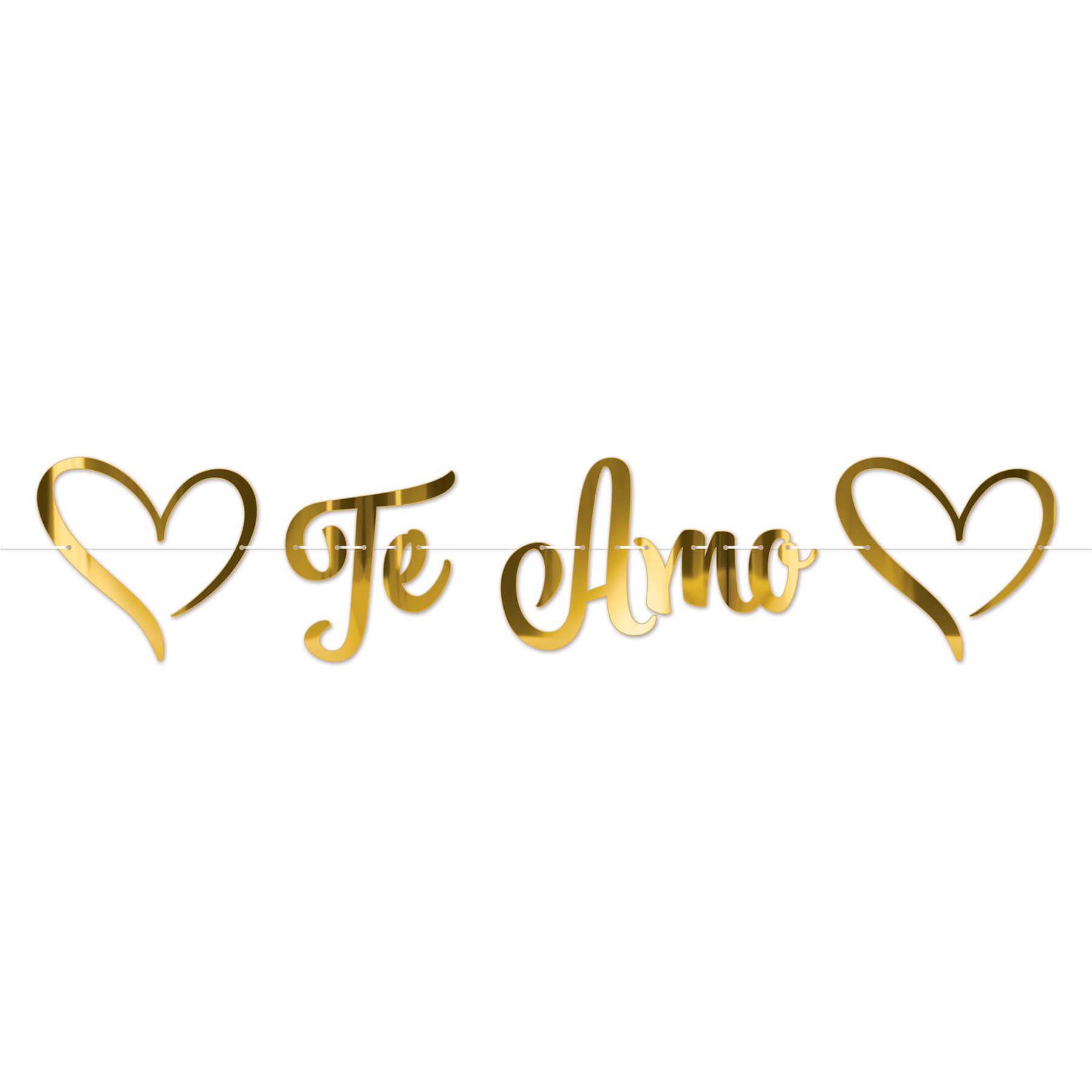 Gold Foil Te Amo Streamer