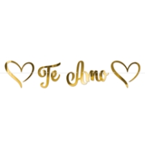 Gold Foil Te Amo Streamer