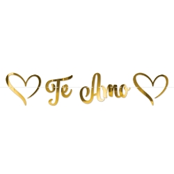 Gold Foil Te Amo Streamer