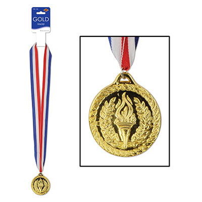 Gold Medal with Ribbon
