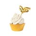 Gold Metallic Cupcake Liners & Picks