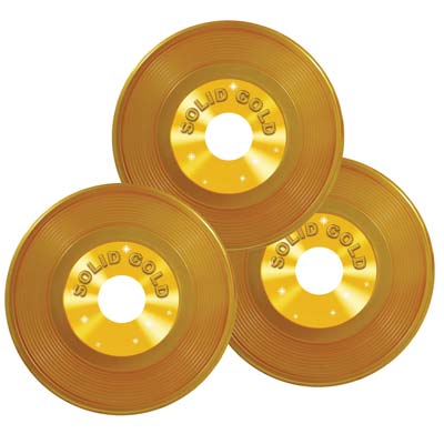 Gold Plastic Records for a Hollywood party.