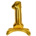  Gold Self Standing Number "1" Foil Balloons