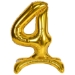  Gold Self Standing Number "4" Foil Balloons