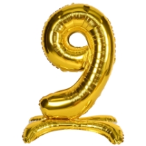  Gold Self Standing Number "9" Foil Balloons