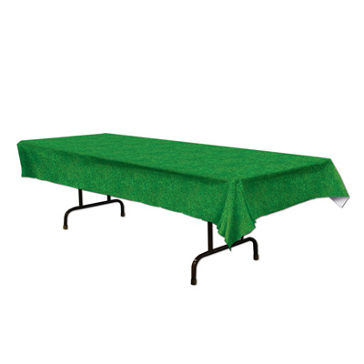 Green Grass Plastic Table Cover