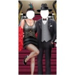 Great 20's Couple Photo Prop Stand-Up 