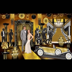 Great 20s Prom Kit (49 Total Pieces Per Kit) great 20s prom kit, roaring twenties decorations, gatsby party décor, art deco prom theme, 1920s event decorations, vintage prom kit, 20s themed party supplies, Party Express prom kit