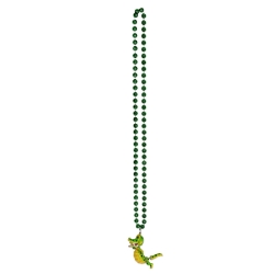 Green Bead w/Bobble Alligator Medallion 