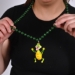 Green Bead w/Bobble Alligator Medallion (Pack of 12)   - 56198