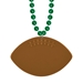 Green Beads w/Football Medallion (Pack of 12)  - 53962-G