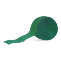 Green Festive Crepe Streamer (Pack of 24) green crepe streamers, green party streamers, festive crepe streamer, PartyExpress streamers, bulk party decorations, flame-retardant streamers, green event décor, St. Patrick’s Day decorations, sports team décor, crepe paper streamers pack of 24