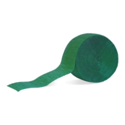 Green Festive Crepe Streamer (Pack of 24) green crepe streamers, green party streamers, festive crepe streamer, PartyExpress streamers, bulk party decorations, flame-retardant streamers, green event décor, St. Patrick’s Day decorations, sports team décor, crepe paper streamers pack of 24