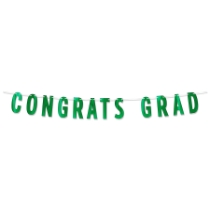 Green Foil Congrats Grad Streamer 