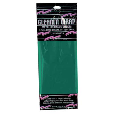 Green Gleam 'N Wrap Metallic Sheets