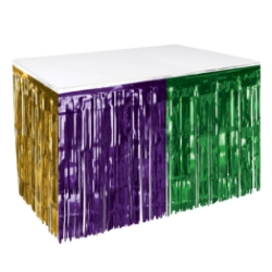 1-Ply Burgundy Metallic Table Skirting 