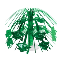 Green Grad Cap Mini Cascade Centerpiece