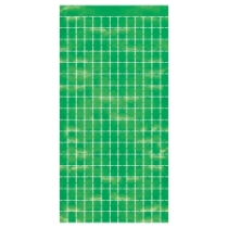Green Metallic Square Curtain