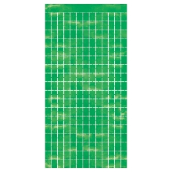 Green Metallic Square Curtain