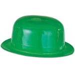 Plain green derby molded with plastic material.