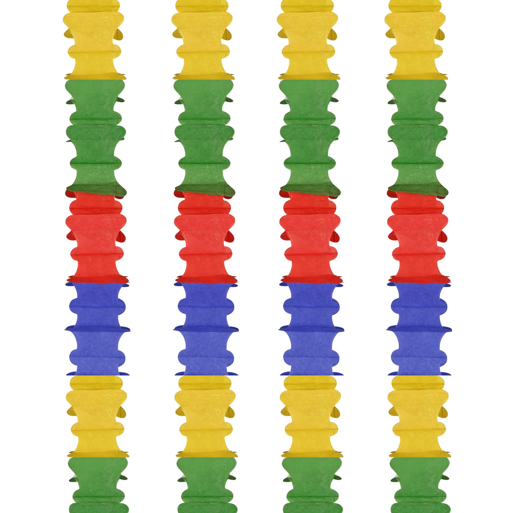 Green, Red, Blue & Canary Ceiling Drops