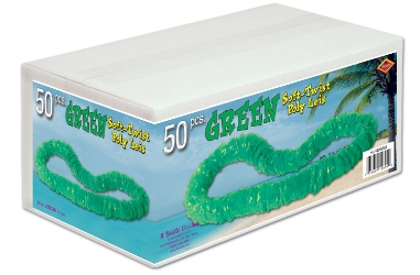 Green Soft-Twist Poly Leis