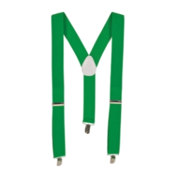 Green Suspenders (Pack of 12) green suspenders, adult suspenders, elastic suspenders, 1-1/2 inch suspenders, suspenders pack of 12, costume suspenders, party accessories, group costume accessories, green costume gear, Party Express suspenders