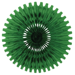 Green Tissue Fan (Pack of 12) green tissue fan, 25 inch tissue fan, green party decorations, tissue paper fan, hanging party décor, Party Express tissue fan, green wall décor, event backdrop decorations