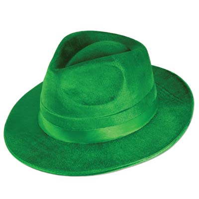 Green Velvet Fedora for St. Patricks Day