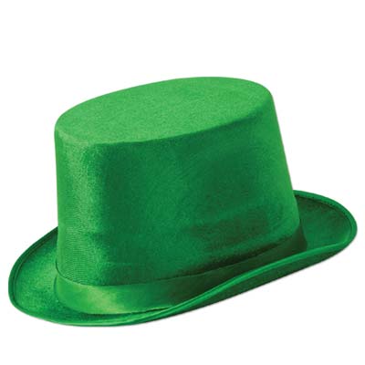 Green Velvet Top Hat for St. Patricks Day