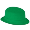 Plain green derby with velour material for St. Patricks Day party favors.