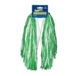 Green & White Party Shaker on Stick (Pack of 48) Green & White party shaker, party shaker on stick, noise makers bulk, pep rally accessories, sports spirit noisemakers, party favors bulk, school spirit supplies