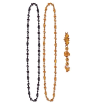 Halloween Beads (Pack of 24) Black, orange, party, beads, halloween, wearable, necklace 