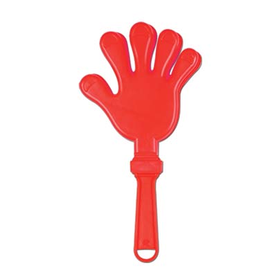 Plastic red giant hand clapper.