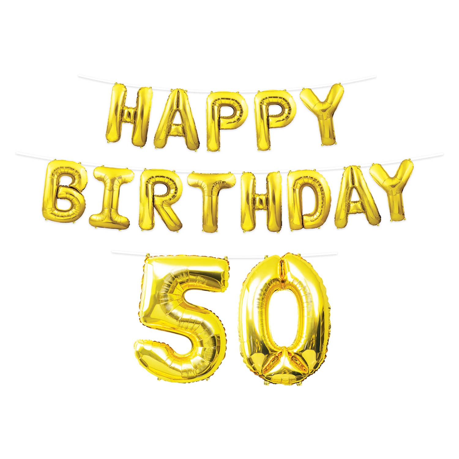 Happy Birthday "50" Balloon Streamer