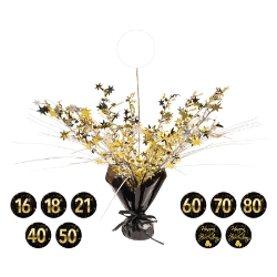 Happy Birthday Gleam N Spray Centerpieces