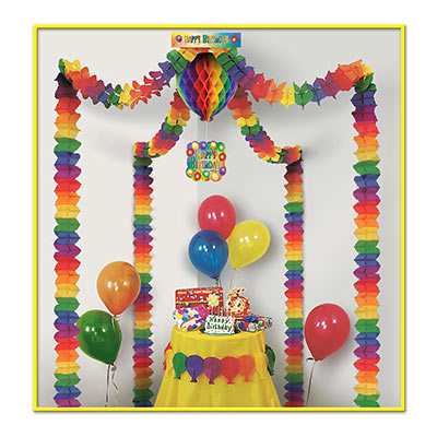 Rainbow Colors Happy Birthday Party Canopy