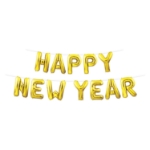 Happy New Year Gold Balloon Streamer