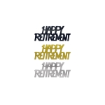 Happy Retirement Black, Gold & Silver Fanci-Fetti