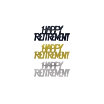 Happy Retirement Black, Gold & Silver Fanci-Fetti