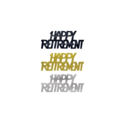 Happy Retirement Black, Gold & Silver Fanci-Fetti