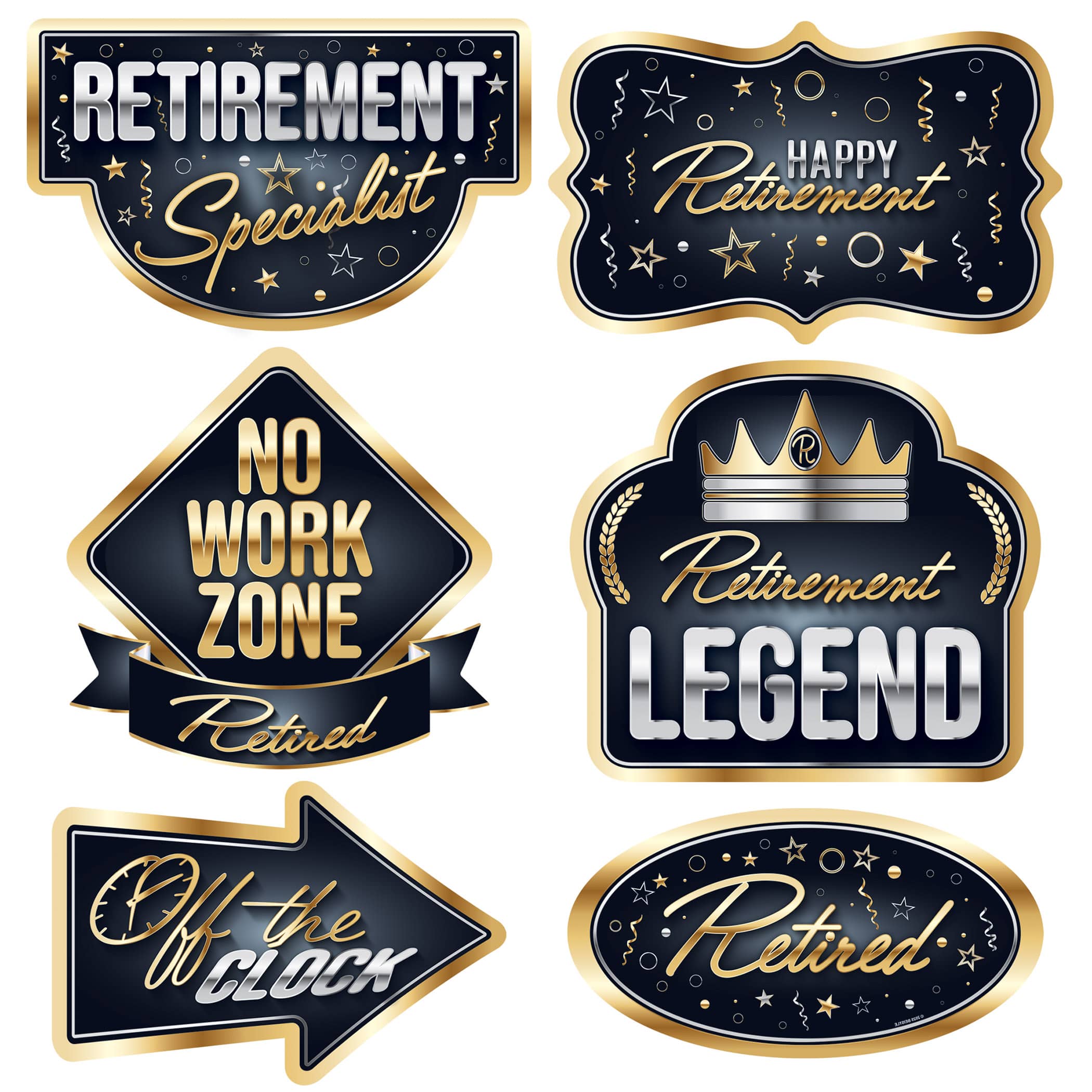 Happy Retirement Cutouts