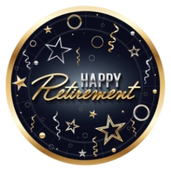 Happy Retirement Plates