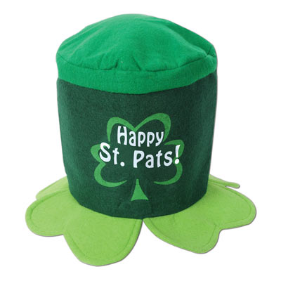 Dark and Light Green Happy St Patricks! Hat